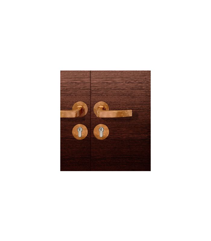 Drückergarnitur 72 1163 Rosette rund ,PZ,8,DR,h-bronze,TS45-54