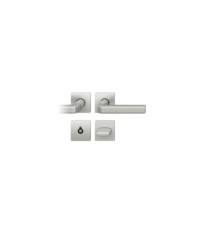 Drückergarnitur 72 1004 Rosette eckig ,WC/SS,8(8),DL,F1,TS39-48