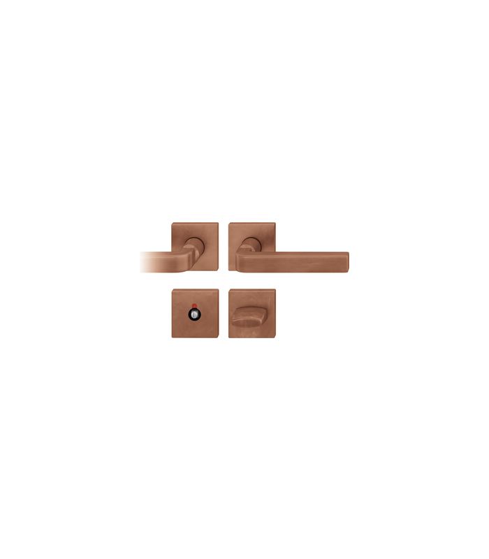 Drückergarnitur 72 1004 Rosette eckig ,WC/SS,8(8),DR,h-bronze,TS39-48
