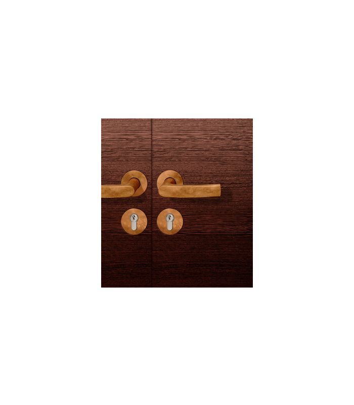 Drückergarnitur 72 1015 Rosette rund ,PZ,8,DL,h-bronze,TS45-54