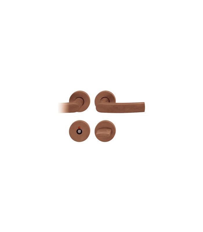 Drückergarnitur 72 1015 Rosette rund ,WC/SS,8(8),DL,h-bronze,TS39-48