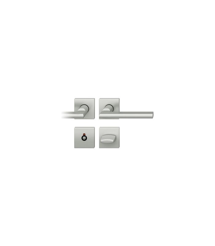 Drückergarnitur 72 1035 Rosette eckig ,WC/SS,8(8),DR,F1,TS39-48