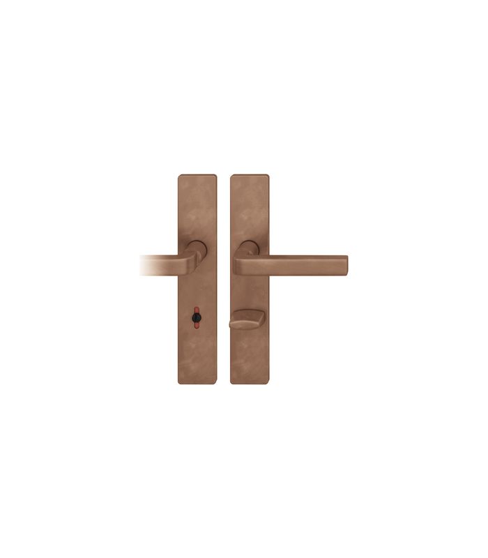 Drückergarnitur 72 1004 LS eck,WC/SS78/8 (8),DL,h-bro.,TS 39-48