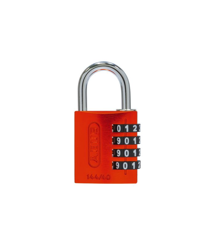 AV - Zahlen-Vorhangschloss 144/40 B/DFNLI, Aluminium, orange