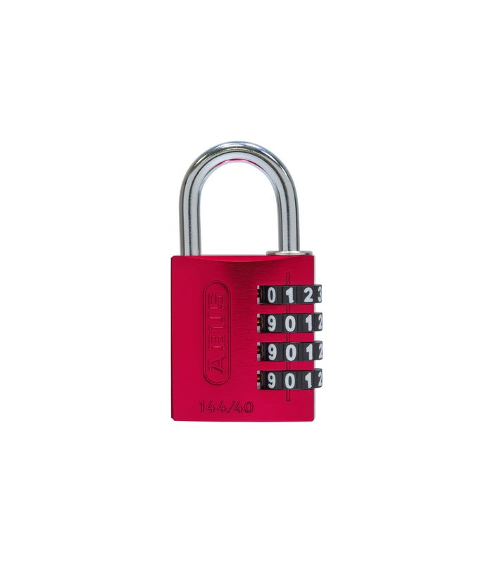 AV - Zahlen-Vorhangschloss 144/40 B/DFNLI, Aluminium, rot