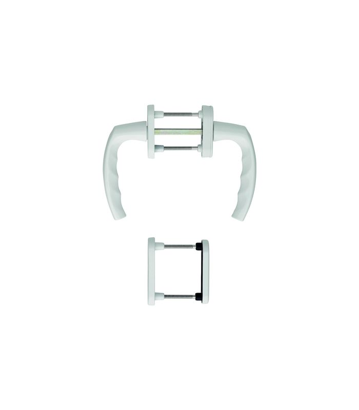 Türgriffgarnitur Atlanta Ral 9016 10 mm Nocken beidseitig hoch