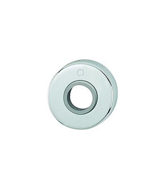HOPPE Drückerrosettenpaar M42KV, außen/innen, rund, mit Stütznocken, 9mm, Türstärke min. 37mm, Türstärke maximal 42mm, verchromt-Resista
