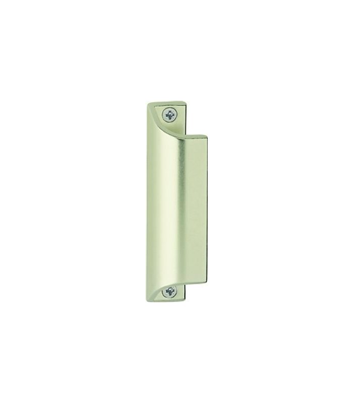 Fenstertür- Ziehgriff, ohne Steg, 90mm, 430, Aluminium, neusilberfarbig eloxiert, mit Schrauben 3,5x17