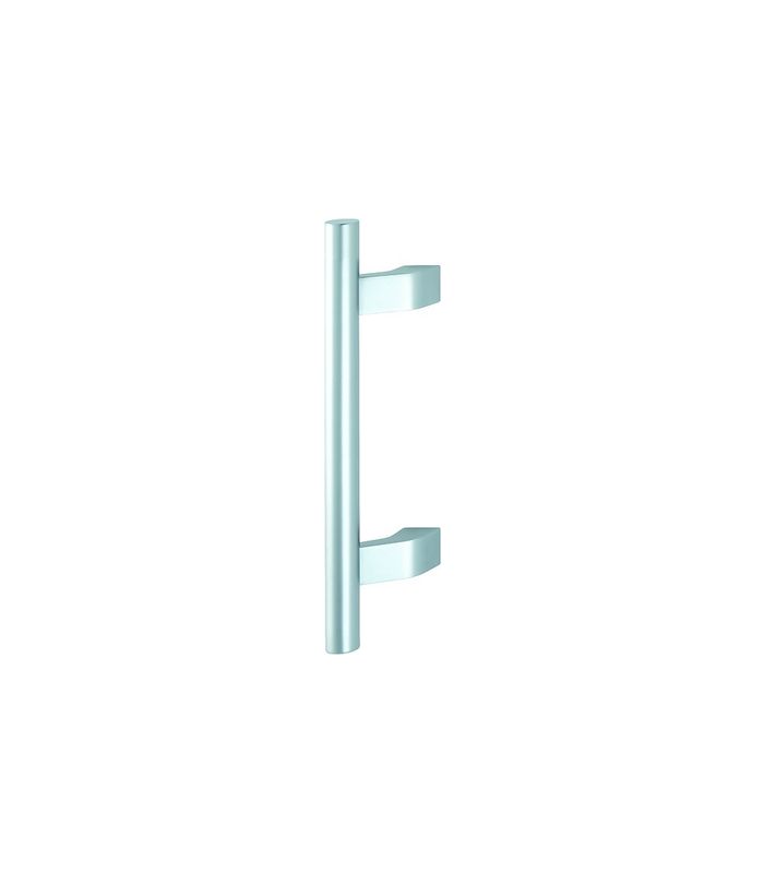HOPPE Stoßgriff 5004, BA 210mm, Breite 68mm, L 330mm, Durchmesser 25mm, verdeckt verschraubt, naturfarben eloxiert