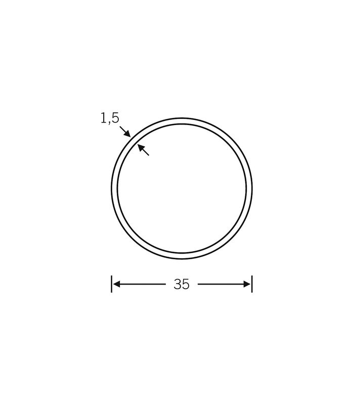 FSB Stoßgriff 66 6801, L 3.000mm, Durchmesser 35mm, sichtbar verschraubt, edelstahl fein matt