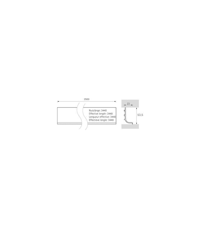 Griffmulde- Außenecke, 90°, Canis L, 9266106, Aluminium schwarz