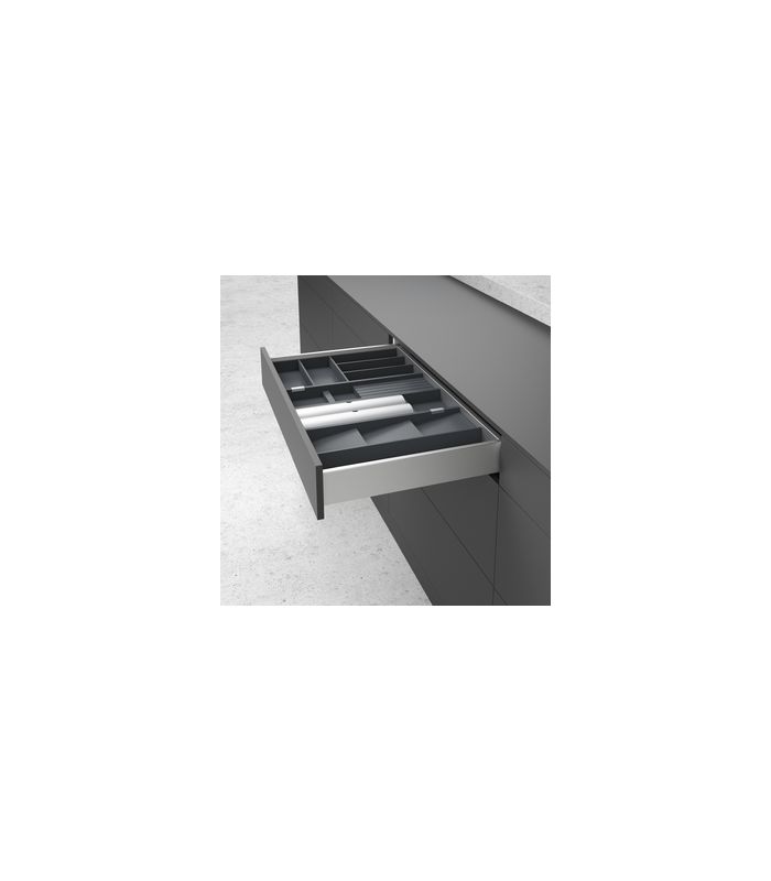 Schubkasten- Messerhalter, OrgaTray 270, 9283426, NL 500mm, Buche lackiert, anthrazit