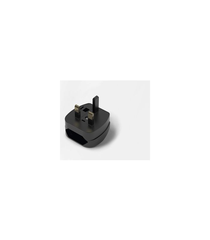 HV-Adapter von Schuko zu UK max. 13A, schwarz