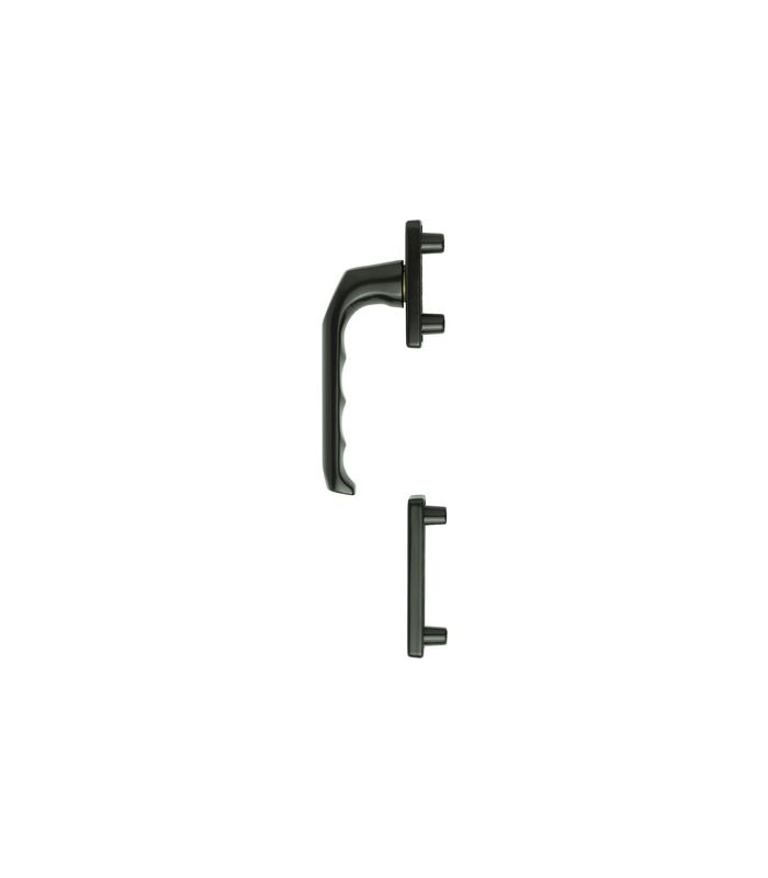 Fenstertür- Halbgarnitur, Profilzylinder gelocht, London 013/51N/51NS, Nockendurchmesser 10, Aluminium dunkelbraun seidenglänzend