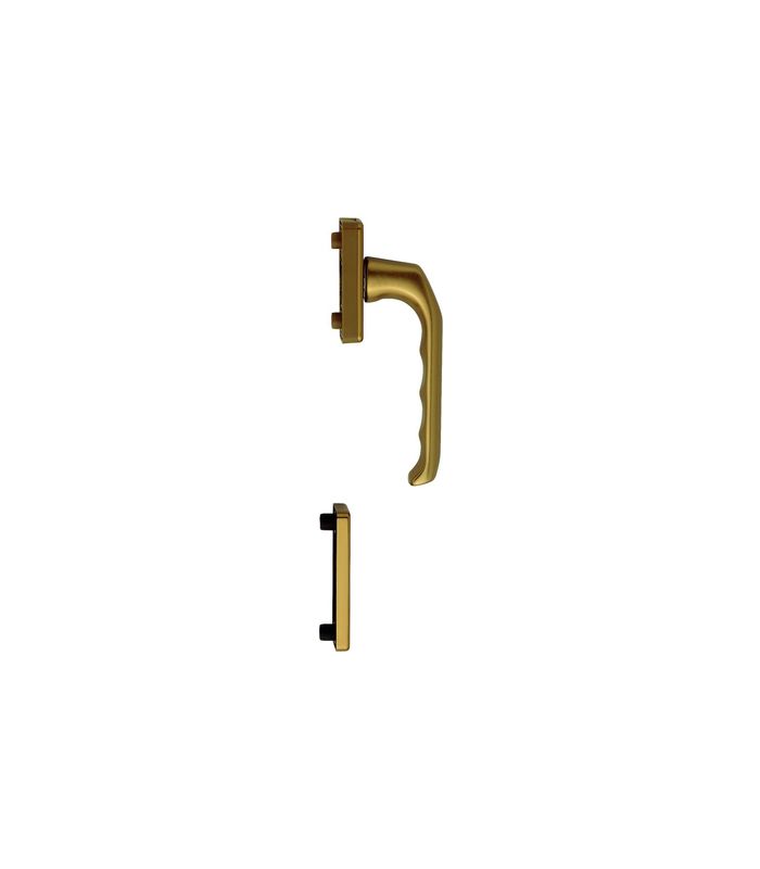Fenstertür- Halbgarnitur, Profilzylinder gelocht, London 013/U34/51PNS, Nockendurchmesser 10, Aluminium bronzefarbig