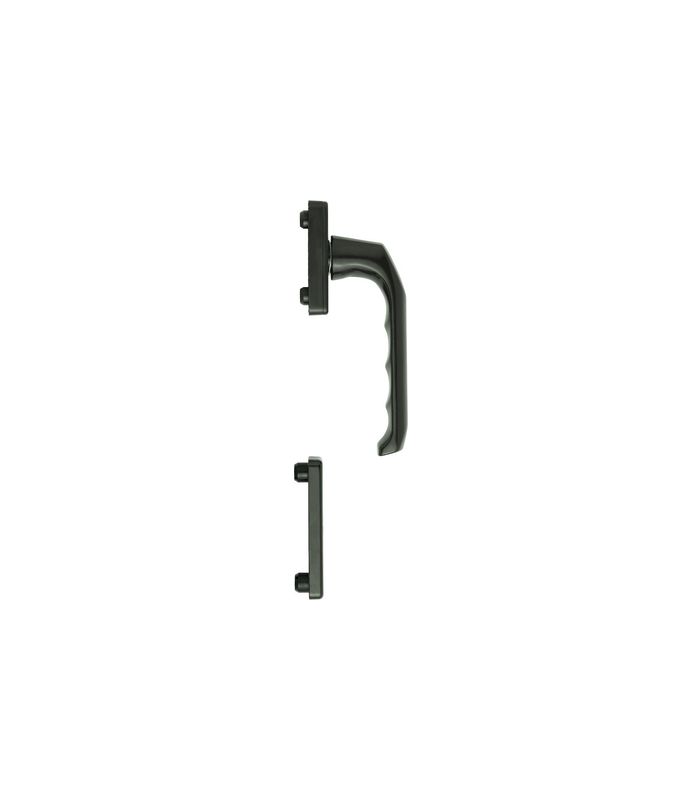Fenstertür- Halbgarnitur, Profilzylinder gelocht, London 013/U34/51PNS, Nockendurchmesser 10, Aluminium dunkelbraun seidenglänzend