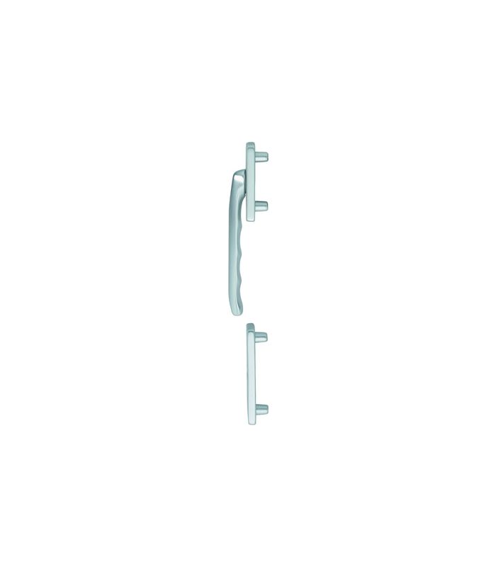 Fenstertür- Halbgarnitur, Profilzylinder gelocht, London 013KH/51N/51NS, Nockendurchmesser 10, Aluminium naturfarbig