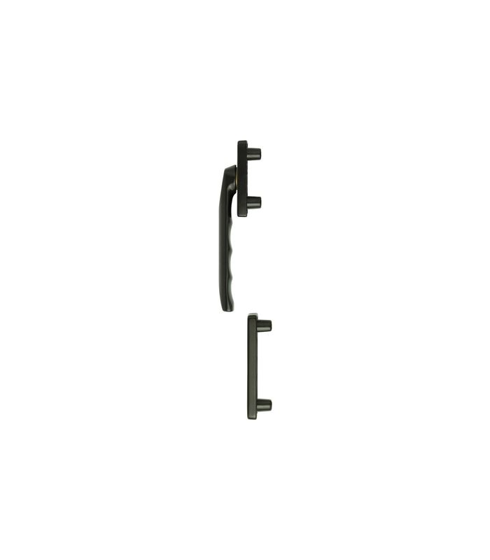 Fenstertür- Halbgarnitur, Profilzylinder gelocht, London 013KH/51N/51NS, Nockendurchmesser 10, Aluminium dunkelbraun seidenglänzend