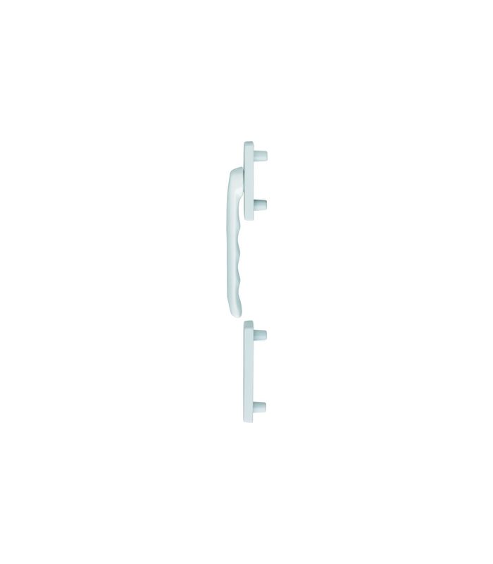 Fenstertür- Halbgarnitur, Profilzylinder gelocht, London 013KH/51N/51NS, Nockendurchmesser 10, Aluminium verkehrsweiß