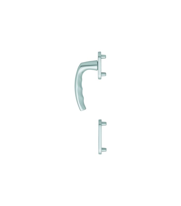 Fenstertür- Halbgarnitur, Profilzylinder gelocht, Atlanta 0530/66N/66NS, Nockendurchmesser 10, Aluminium naturfarbig