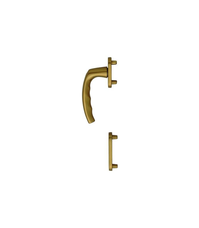 Fenstertür- Halbgarnitur, Profilzylinder gelocht, Atlanta 0530/66N/66NS, Nockendurchmesser 10, Aluminium bronzefarbig