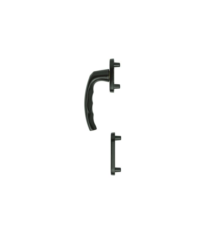 Fenstertür- Halbgarnitur, Profilzylinder gelocht, Atlanta 0530/66N/66NS, Nockendurchmesser 10, Aluminium dunkelbraun seidenglänzend