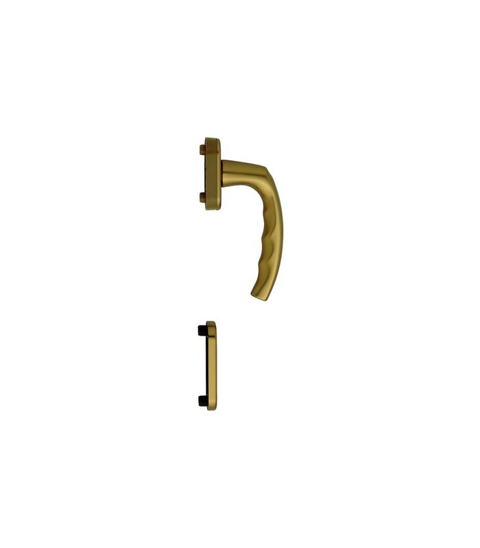 Fenstertür- Halbgarnitur, Profilzylinder gelocht, Atlanta 0530/U26/49PNS, Nockendurchmesser 10, Aluminium bronzefarbig