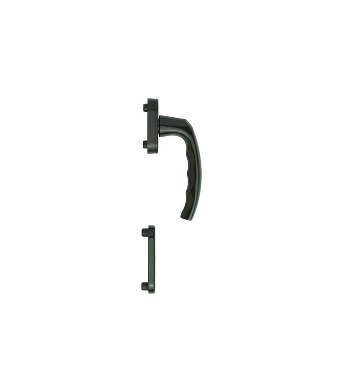 Fenstertür- Halbgarnitur, Profilzylinder gelocht, Atlanta 0530/U26/49PNS, Nockendurchmesser 10, Aluminium dunkelbraun seidenglänzend