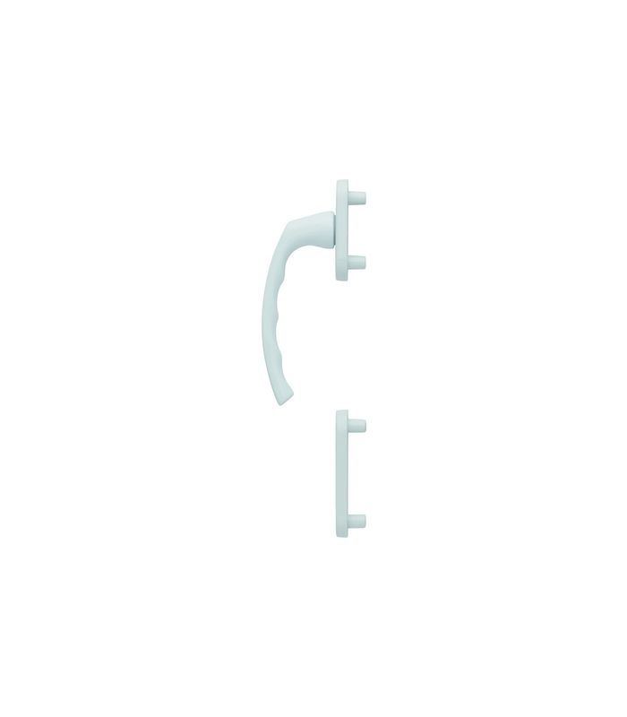 Fenstertür- Halbgarnitur, Profilzylinder gelocht, Liège 0540/66N/66NS, Nockendurchmesser 10, Aluminium verkehrsweiß