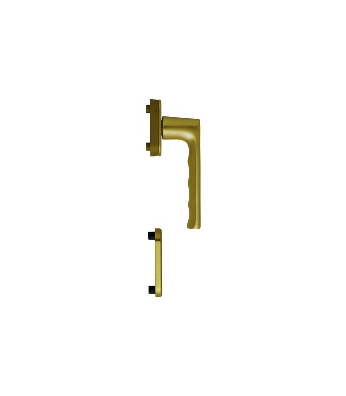 Fenstertür- Halbgarnitur, Profilzylinder gelocht, Hamburg 0700/U26/49PNS, Nockendurchmesser 10, Aluminium bronzefarbig