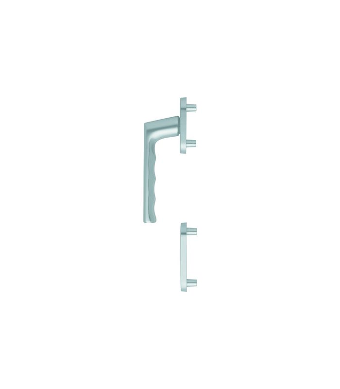 Fenstertür- Halbgarnitur, Profilzylinder gelocht, Hamburg 0700FA/66N/66NS, Nockendurchmesser 10, Aluminium naturfarbig