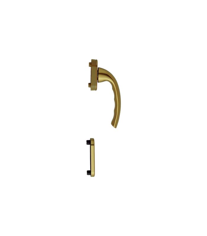 Fenstertür- Halbgarnitur, Profilzylinder gelocht, Tôkyô 0710/U26/49PNS, Nockendurchmesser 10, Aluminium bronzefarbig