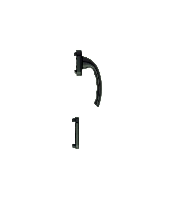 Fenstertür- Halbgarnitur, Profilzylinder gelocht, Tôkyô 0710/U26/49PNS, Nockendurchmesser 10, Aluminium dunkelbraun seidenglänzend
