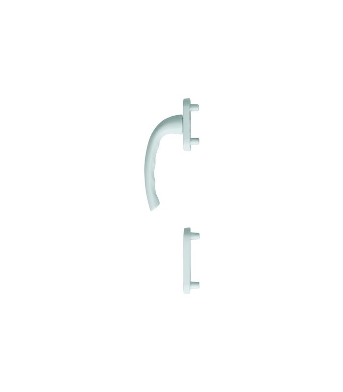 Fenstertür- Halbgarnitur, Profilzylinder gelocht, Tôkyô 0710RH/66N/66NS, Nockendurchmesser 10, Aluminium verkehrsweiß