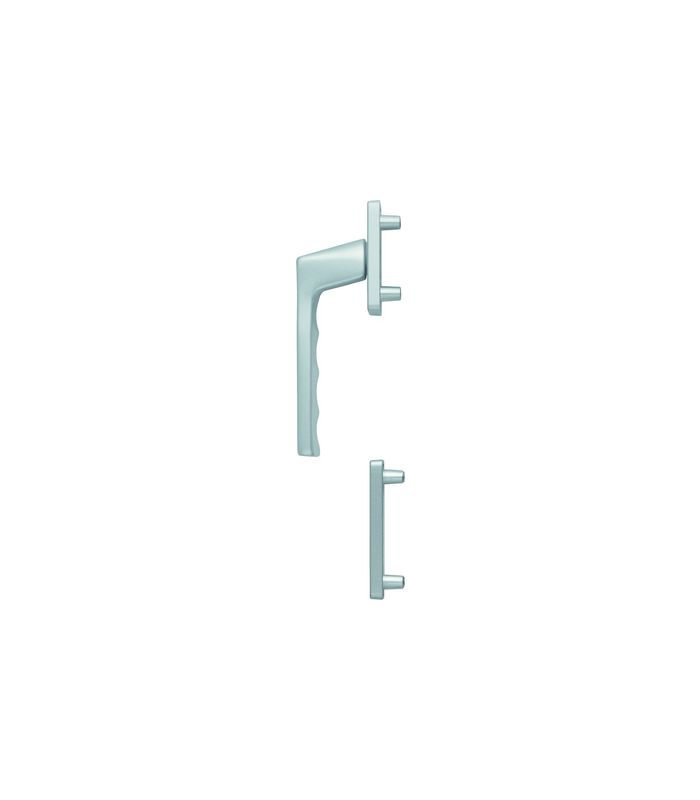 Fenstertür- Halbgarnitur, Profilzylinder gelocht, Toulon 0737FA-1/51N/51NS, Nockendurchmesser 10, Aluminium naturfarbig