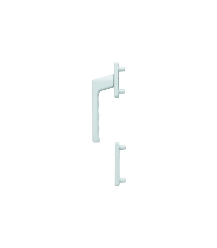 Fenstertür- Halbgarnitur, Profilzylinder gelocht, Toulon 0737FA-1/51N/51NS, Nockendurchmesser 10, Aluminium verkehrsweiß