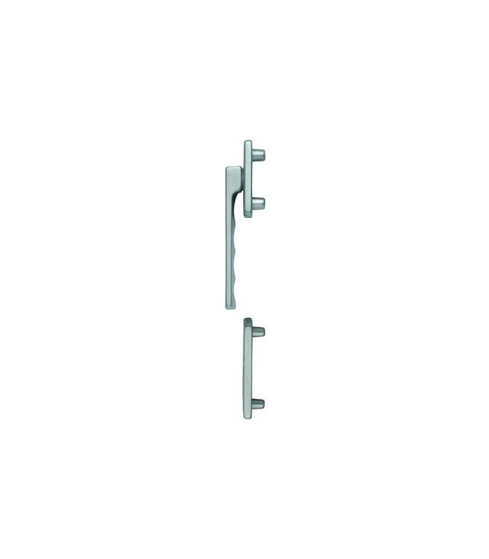 Fenstertür- Halbgarnitur, Profilzylinder gelocht, Toulon 0737KH/51N/51NS, Nockendurchmesser 10, Aluminium stahlfarbig