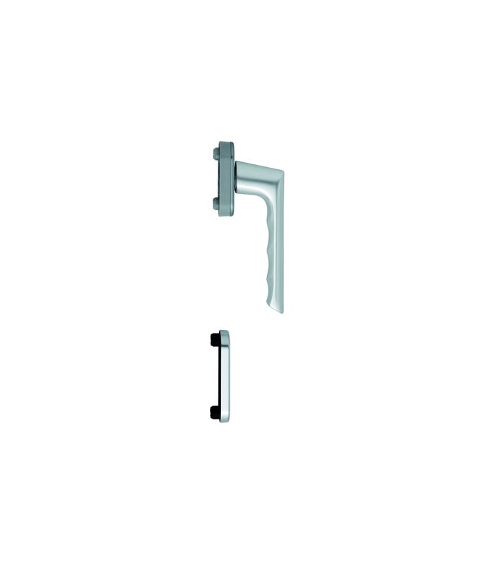 Fenstertür- Halbgarnitur, Profilzylinder gelocht, Brest 0739/U26/49PNS, Nockendurchmesser 10, Aluminium naturfarbig