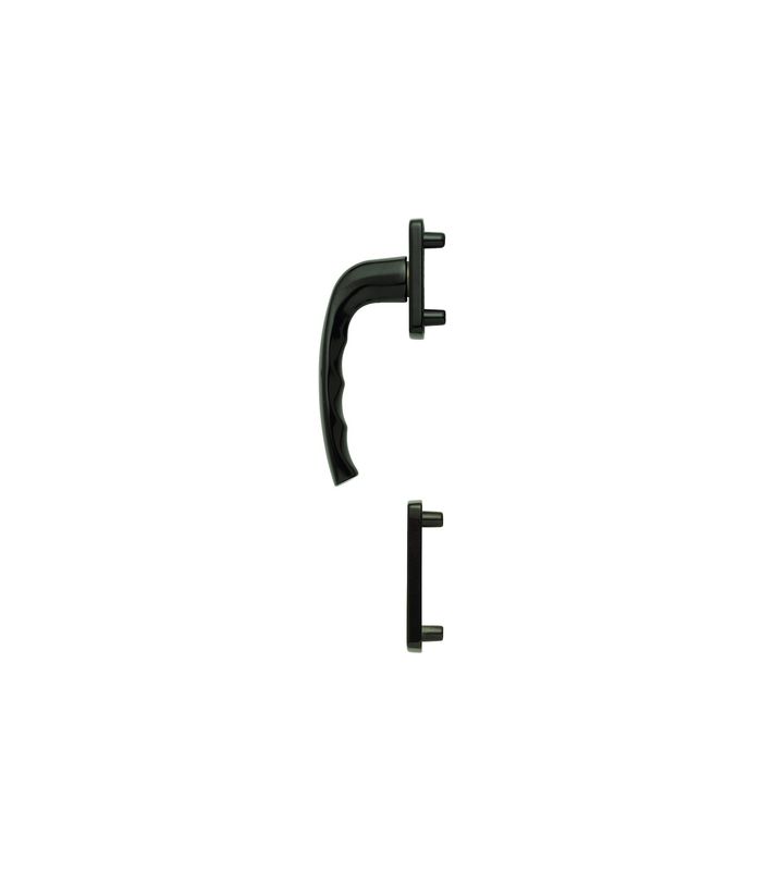 Fenstertür- Halbgarnitur, Profilzylinder gelocht, New York 0810/961N/962NS, Nockendurchmesser 10, Aluminium dunkelbraun seidenglänzend beschichtet