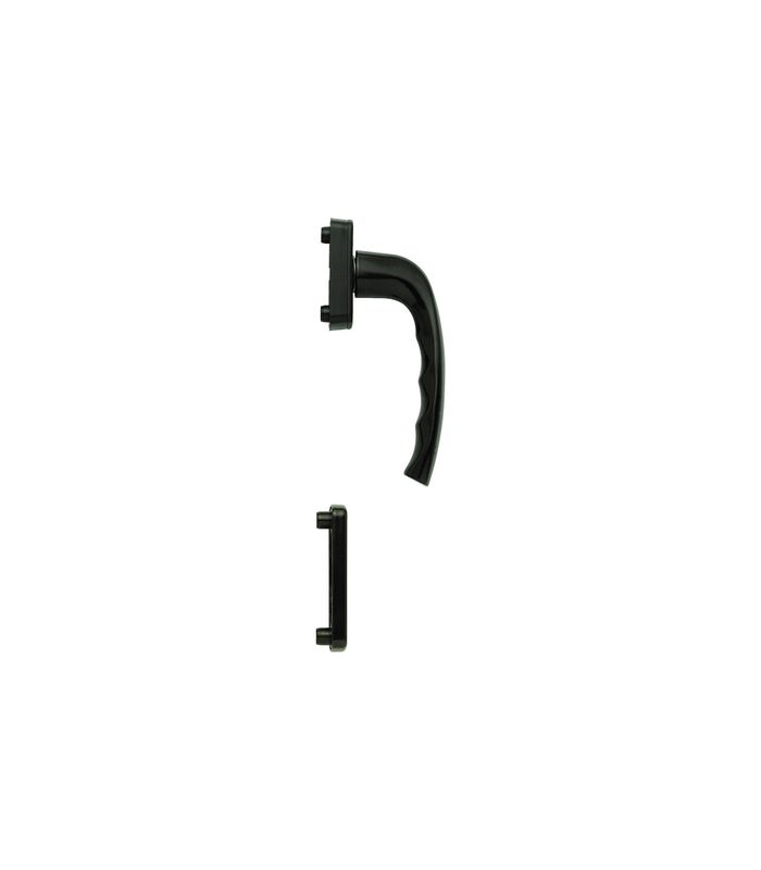Fenstertür- Halbgarnitur, Profilzylinder gelocht, New York 0810/U10/962PNS, Nockendurchmesser 10, Aluminium dunkelbraun seidenglänzend