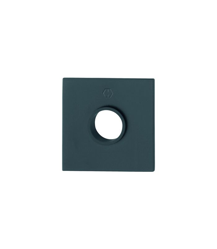 HOPPE Drückerrosettenpaar E848N, außen/innen, eckig, mit Stütznocken, 2mm, Türstärke min. 35mm, Türstärke maximal 45mm, schwarz matt