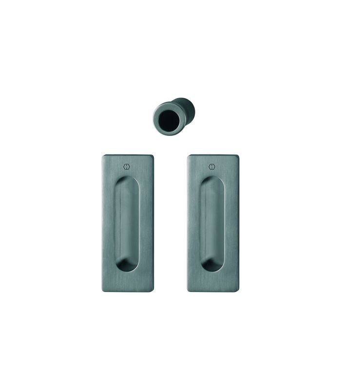 HOPPE Muschelgriff Set 5 M464,116x44, ungelocht, anthrazitfarben satiniert-Resista®