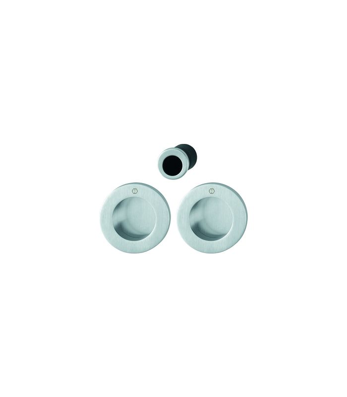 HOPPE Muschelgriff Set 5 M471, Ø68, ungelocht, satiniert verchromt-Resista