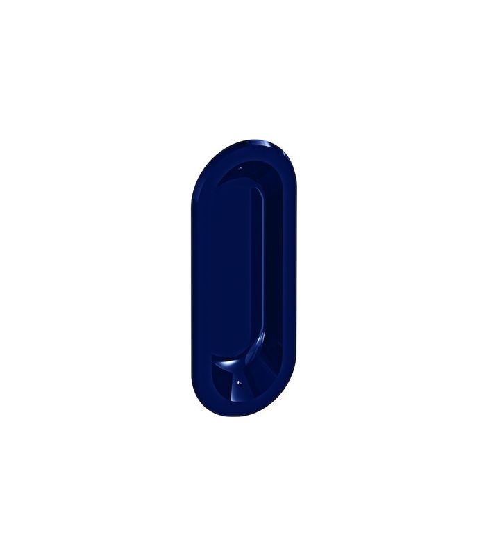 Möbel- Muschelgriff, 542, Breite 38mm, Höhe 12mm, oval, stahlblau