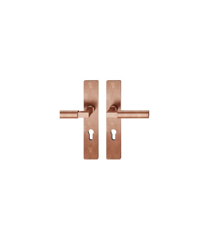 Drückergarnitur 12 1102 LS eck,PZ72/8,h-bronze,TS 39-58