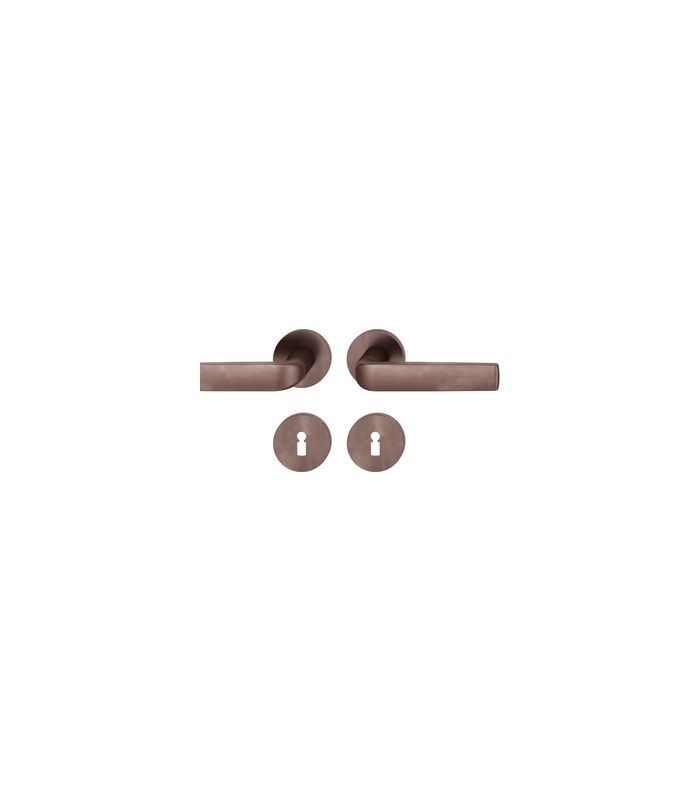 Drückergarnitur 12 1267 Rosette ,rd.,BB,8,d-bronze,TS39-58
