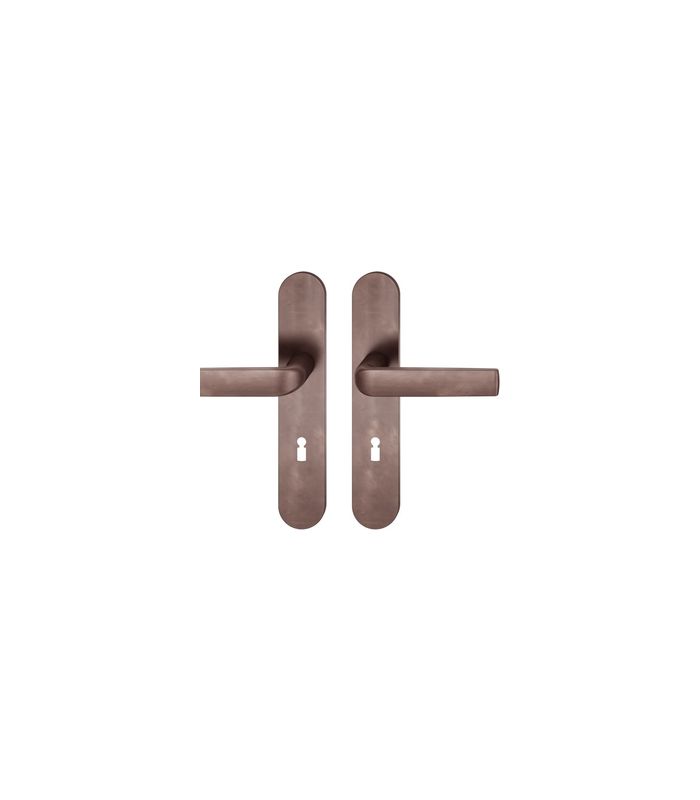 Drückergarnitur 12 1267 LS oval ,BB72/8,d-bronze,TS 39-58