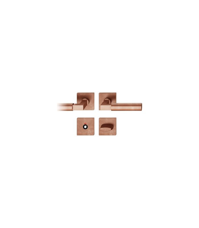 Drückergarnitur 72 1102 Rosette eckig ,WC/SS,8(8),DR,h-bronze,TS39-48