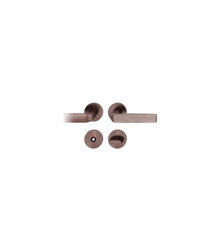 Drückergarnitur 72 1267 Rosette rund ,WC/SS,8(8),DR,d-bronze,TS39-48
