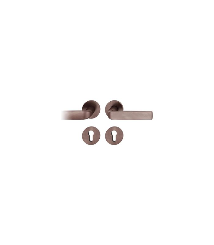 FS Drückergarnitur 76 1267 Rosette rund ,PZ,9,DL,d-bronze,TS39-48